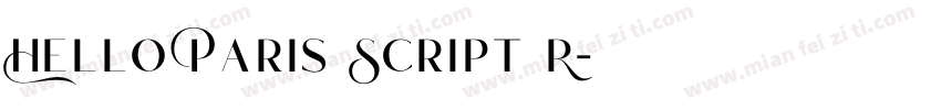 Hello Paris Script R字体转换